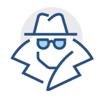 a graphic of a detective