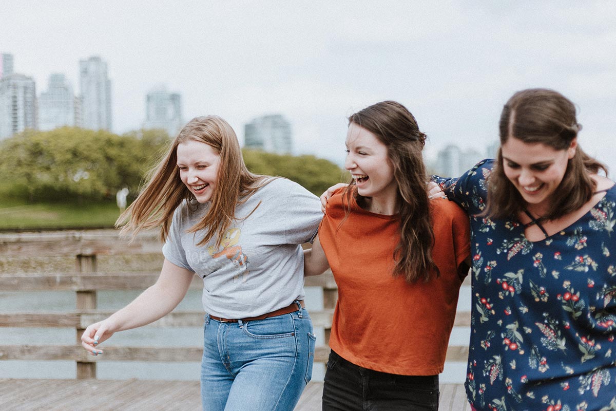 3 women laughing