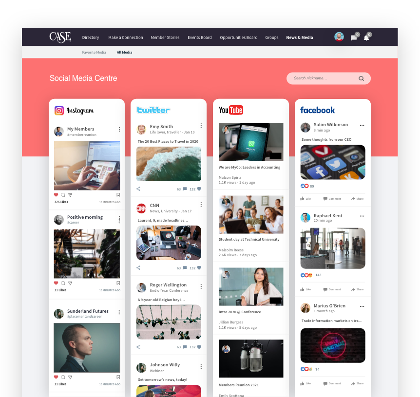 membership community social media on our software