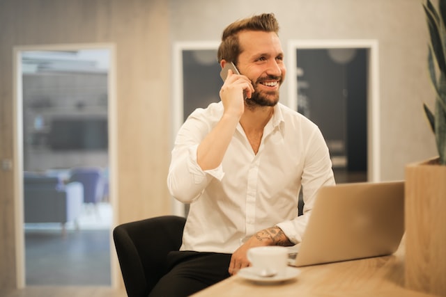 man on a phone